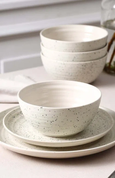 Stone Lain Dua Stoneware 12-piece Dinnerware Set In White