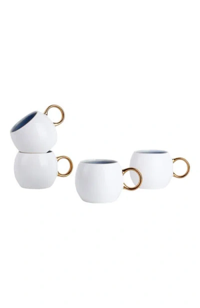 Stone Lain Josephine Porcelain 4-piece Mug Set In White