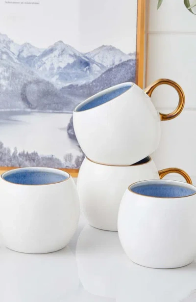 Stone Lain Josephine Porcelain 4-piece Mug Set In White
