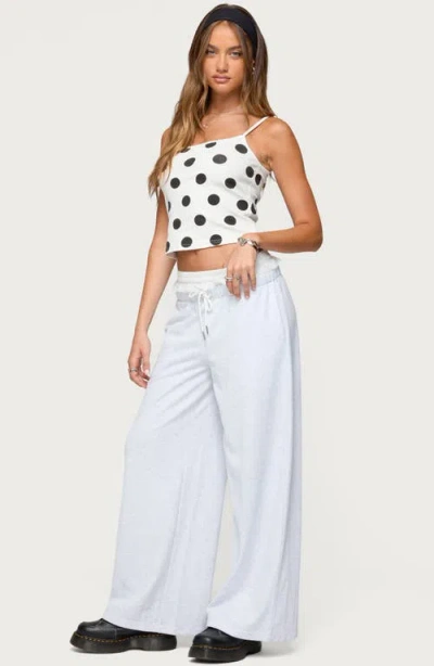 Edikted Lynne Polka Dot Cotton Camisole In White