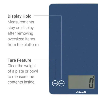 Escali Arti Glass Digital Scale In Blue
