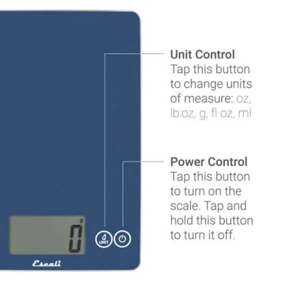 Escali Arti Glass Digital Scale In Blue