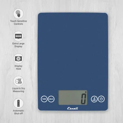 Escali Arti Glass Digital Scale In Blue