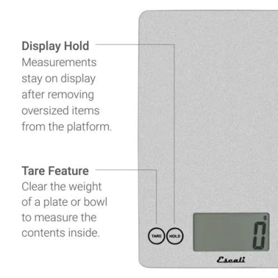 Escali Arti Glass Digital Food Scale In Silver