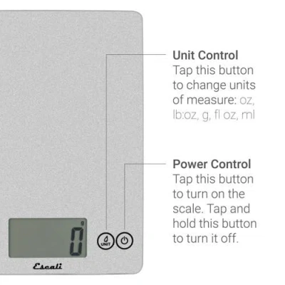 Escali Arti Glass Digital Food Scale In Silver