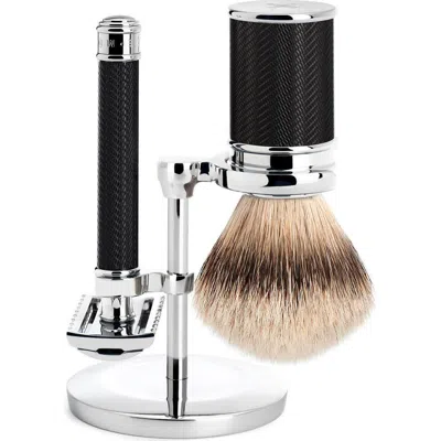 Mühle Black/chrome Silvertip Badger / Safety Razor (open Comb) Shaving Set