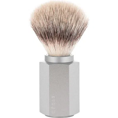 Mühle Hexagon Silver Handle Silvertip Fiber Shaving Brush In Silver
