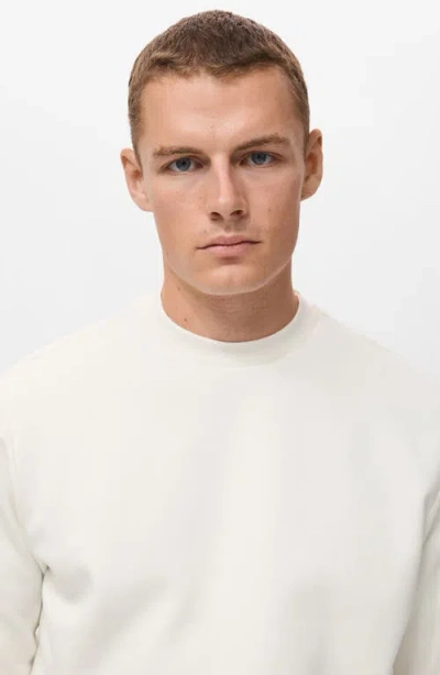 Mango Men's Regular-fit Cotton Sweatshirt In White