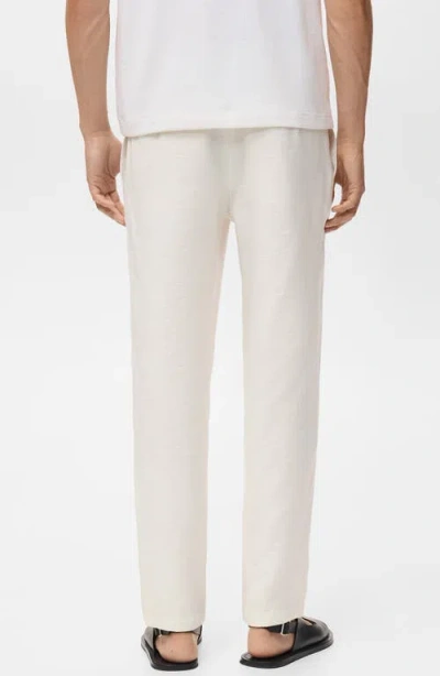 Mango Men's Straight-fit Pleated Pants In Neutral