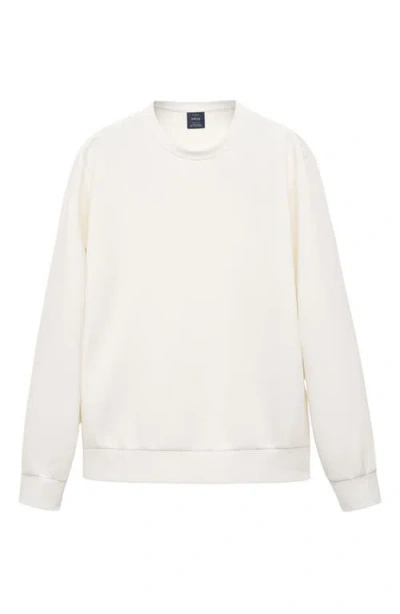 Mango Men's Regular-fit Cotton Sweatshirt In White