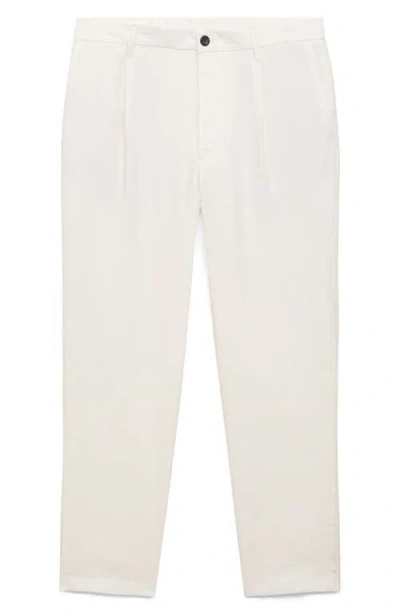 Mango Men's Straight-fit Pleated Pants In Neutral