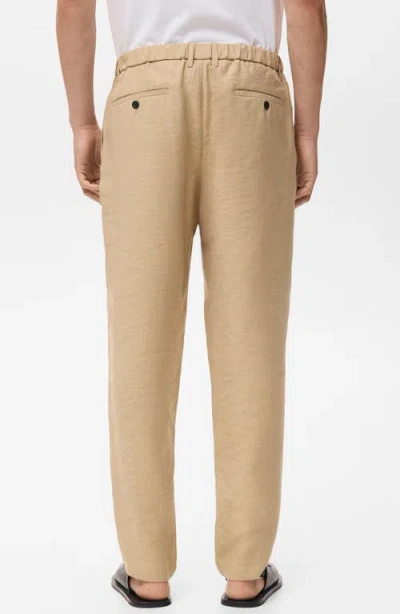 Mango Men's Straight-fit Pleated Pants In Brown