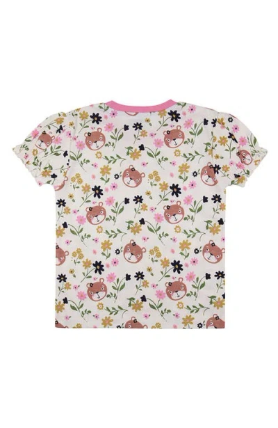 Lilly + Sid Organic Cotton Lilly And Sid And Stripe Print T-shirts In Multi