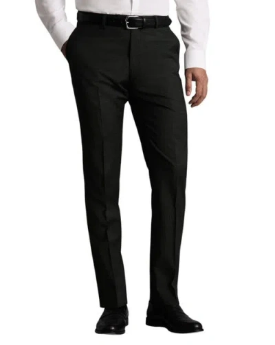 Charles Tyrwhitt Puppytooth Slim Fit Italian Suit Trouser In Black
