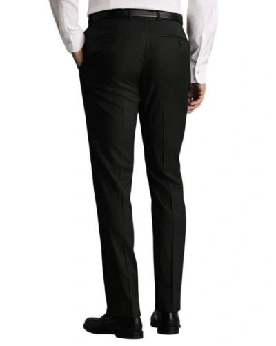Charles Tyrwhitt Puppytooth Slim Fit Italian Suit Trouser In Black