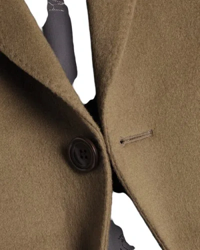 Charles Tyrwhitt Wool Overcoat In Brown