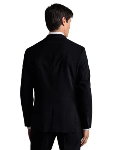 Charles Tyrwhitt Windowpane Slim Fit Jacket In Black