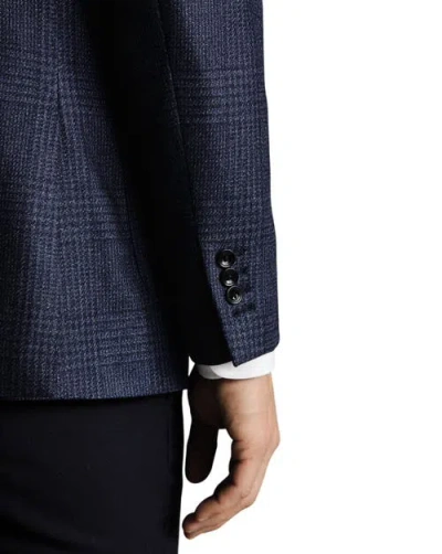 Charles Tyrwhitt Wool Twill Silk Jacket In Blue