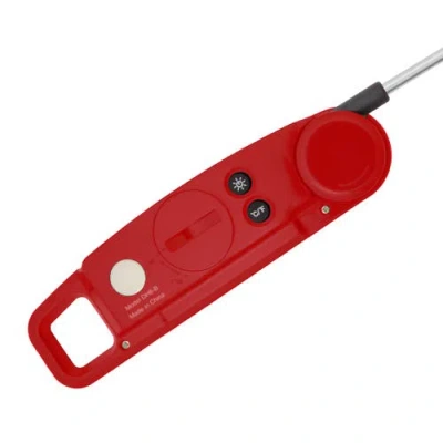 Escali Compact Folding Digital Thermometer In Red