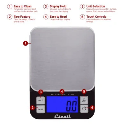 Escali Nutro Digital Scale In Black