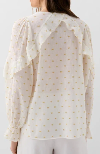 Scalpers Foil Lurex Shirt In White