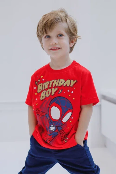 Marvel Spider-man Birthday T-shirt In Red
