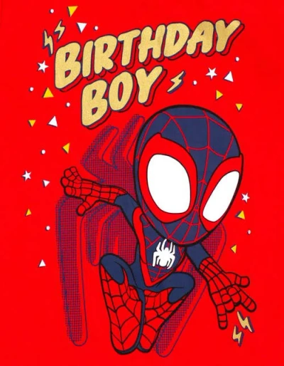 Marvel Spider-man Birthday T-shirt In Red