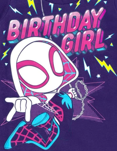Marvel Spider-man Birthday T-shirt In Purple