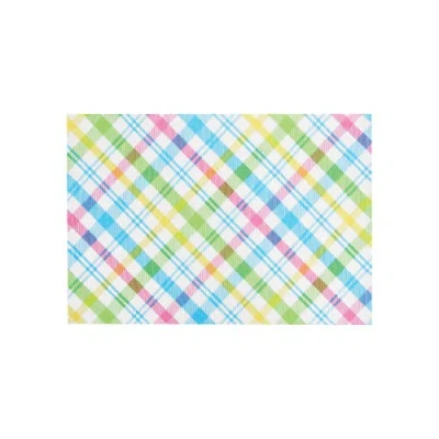 C & F Home C&f Home Spring Blossom Easter Plaid Printed Placemats Set Of 6 Springtime, 13" X 19" In Multi