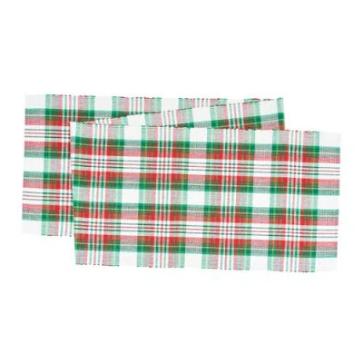 C & F Home C&f Home Carter Christmas Red And Green Plaid Table Runner 13" X 72" In Multi