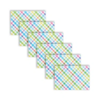 C & F Home C&f Home Spring Blossom Easter Plaid Printed Placemats Set Of 6 Springtime, 13" X 19" In Multi