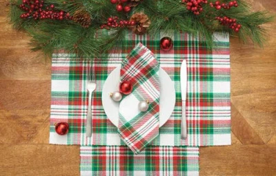C & F Home C&f Home Carter Christmas Red And Green Plaid Table Runner 13" X 72" In Multi