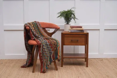 C & F Home C&f Home Zig Zag Accent Throw Blankets In Brown