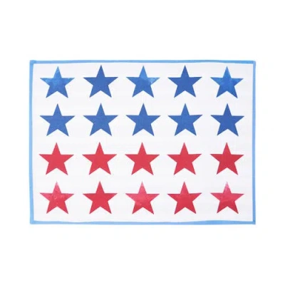 C & F Home C&f Home Red White & Pow Placemats Set Of 6, 14" X 20" In Blue