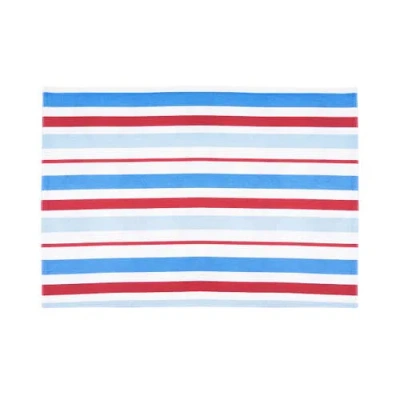 C & F Home C&f Home Red White & Pow Placemats Set Of 6, 14" X 20" In Blue