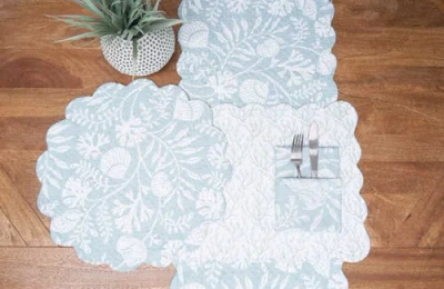 C & F Home C&f Home Shoreline Waters Cotton Table Runner 14" X 51" In Multi