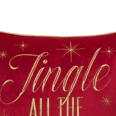 C & F Home C&f Home Jingle All The Way Christmas Throw Pillow, 18" X 18" In Red