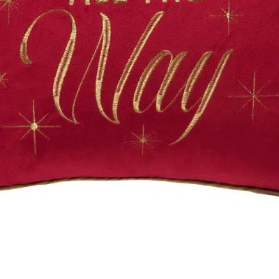 C & F Home C&f Home Jingle All The Way Christmas Throw Pillow, 18" X 18" In Red