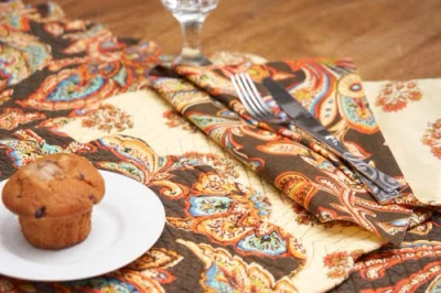 C & F Home C&f Home Dorothy Autumn Brown Cotton Napkins Set Of 6 In Multi