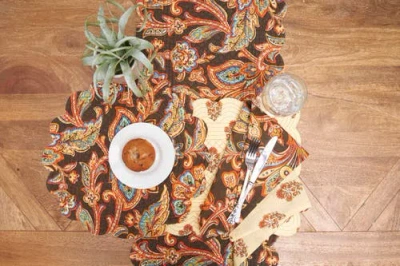 C & F Home C&f Home Dorothy Autumn Brown Cotton Napkins Set Of 6 In Multi