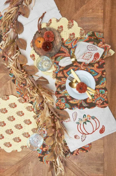 C & F Home C&f Home Dorothy Autumn Brown Cotton Napkins Set Of 6 In Multi