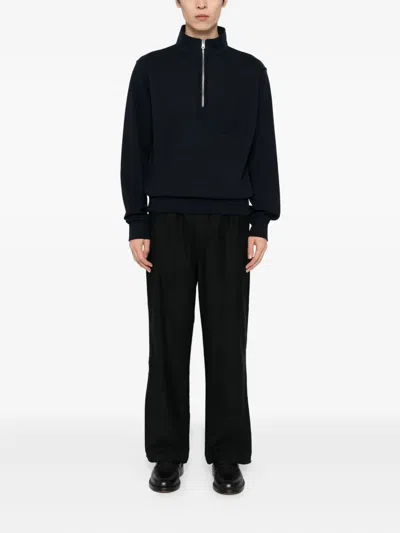 Oliver Spencer 1/4 Zip Reverse Sweatshirt In Animal Print