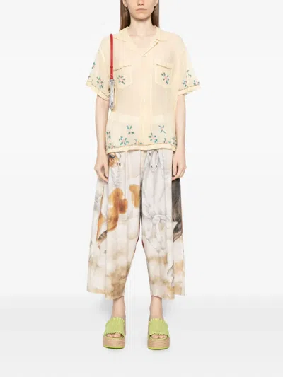 Penultimate Graphic-print Trousers In Neutral