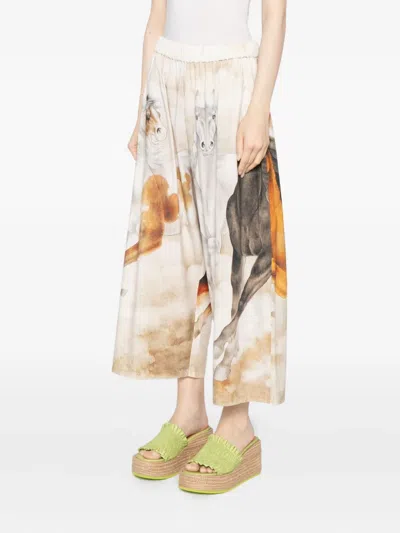 Penultimate Graphic-print Trousers In Neutral