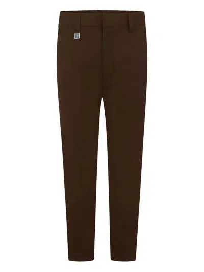 Zeco Schoolwear Elasticated-waist Trousers In Brown