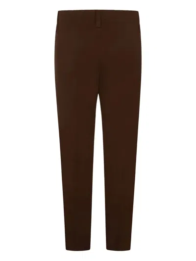 Zeco Schoolwear Elasticated-waist Trousers In Brown