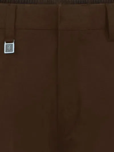Zeco Schoolwear Elasticated-waist Trousers In Brown