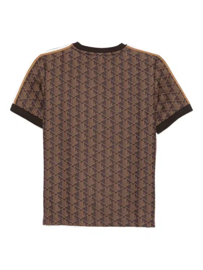 Lacoste Monogram T-shirt In Brown