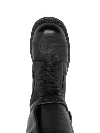 P.a.r.o.s.h Buckle-strap Lace-up Boots In Animal Print