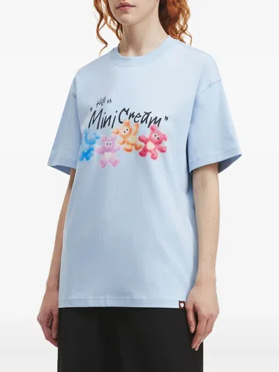 Mini Cream Cotton T-shirt In Multi